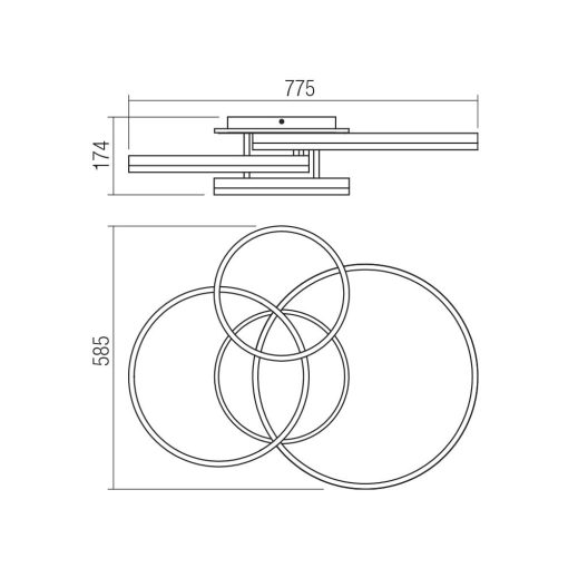 Redo Mennyezeti lámpa 01-3995 TARA