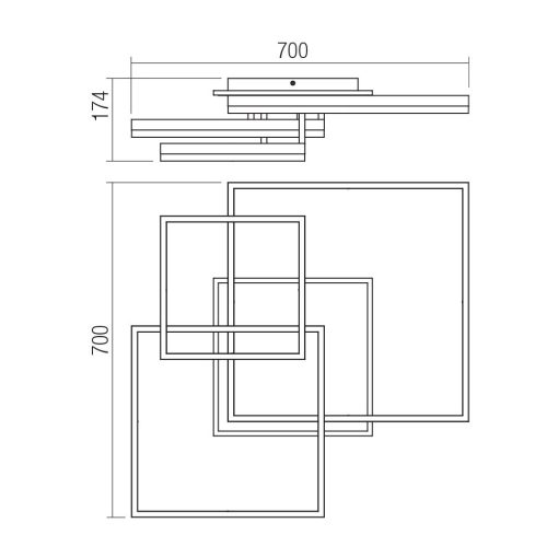 Redo Mennyezeti lámpa 01-4003 SAMI