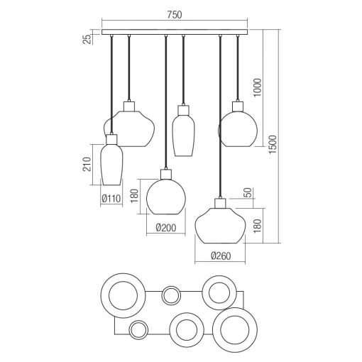 Redo Függeszték 01-4047 ATLANTIS