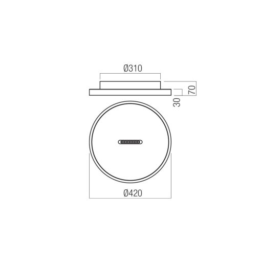 Redo Mennyezeti lámpa 01-4289 BUTTON