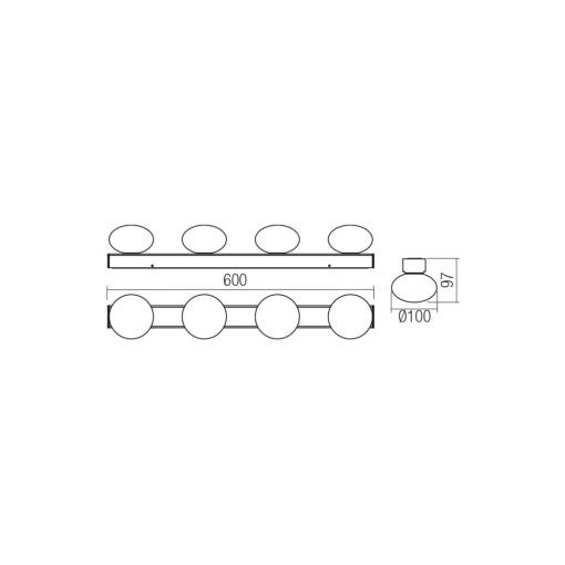 Redo Fürdőszobai lámpa 01-4309 OVUM