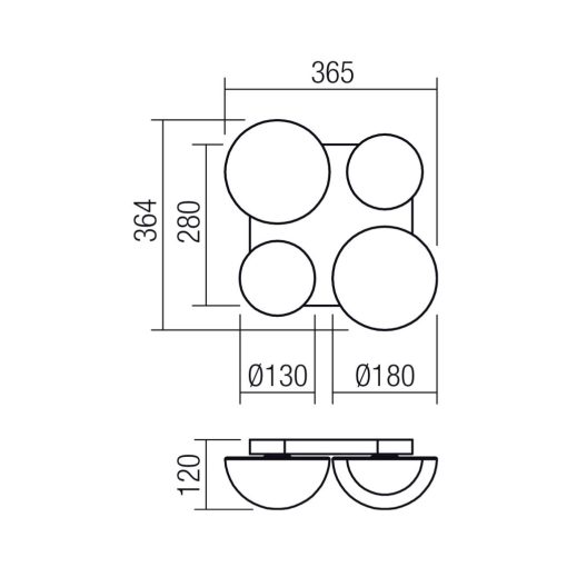Redo Mennyezeti lámpa 01-4333 LUMIEN