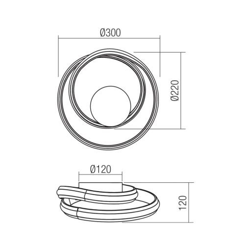 Redo Fali lámpa 01-4353 TORSION