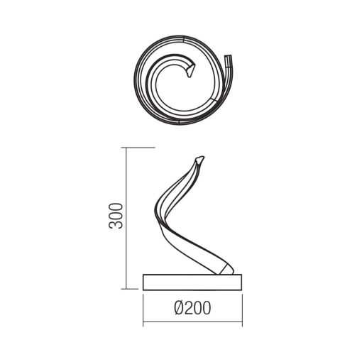 Redo Asztali lámpa 01-4370 TORSION