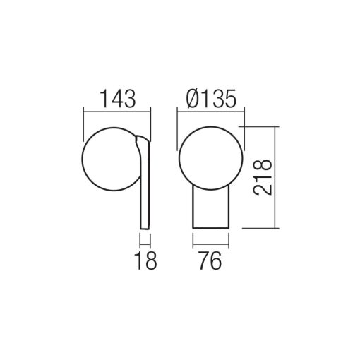 Redo Fürdőszobai lámpa 01-4376 OPALE