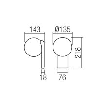 Redo Fürdőszobai lámpa 01-4379 OPALE