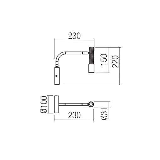 Redo Fali lámpa 01-4440 DRILL
