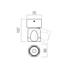 Redo Mennyezeti lámpa 01-4486 CRISP