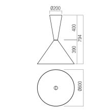 Redo Mennyezeti lámpa 01-4573 KONOS