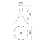 Redo Mennyezeti lámpa 01-4577 KONOS