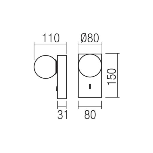 Redo Fali lámpa 01-4767 NORMA