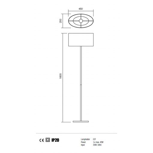 Redo Álló lámpa 01-681SBK BG ENJOY