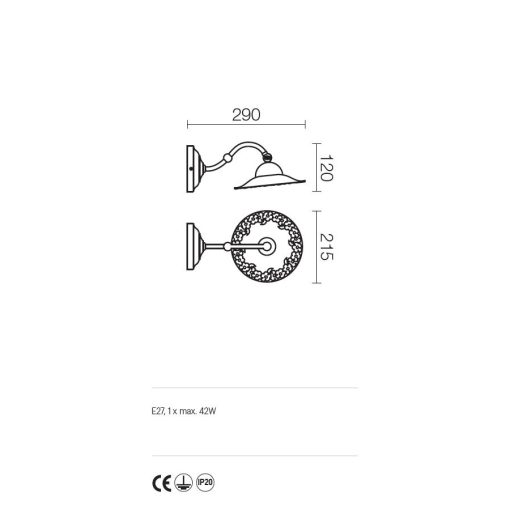 Incanti Fali lámpa 02-801-CF21 LEA