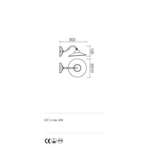 Incanti Fali lámpa 02-801-M21AB LEA