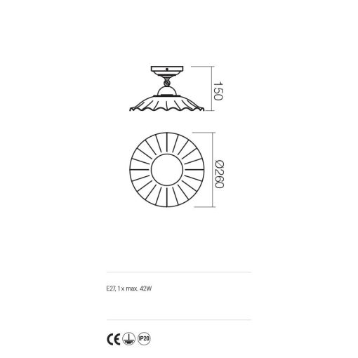Incanti Mennyezeti lámpa 02-802-CC26 LEA