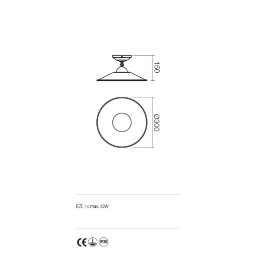 Incanti Mennyezeti lámpa 02-802-M30AB LEA