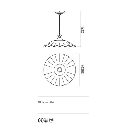 Incanti Függeszték 02-803-CC36 LEA
