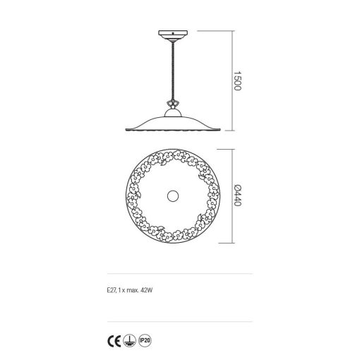 Incanti Függeszték 02-803-CF40 LEA