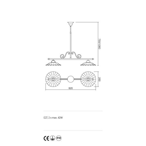 Incanti Függeszték 02-805-CC26 LEA