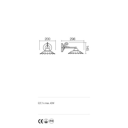 Incanti Fali lámpa 02-900-CC20 LEA