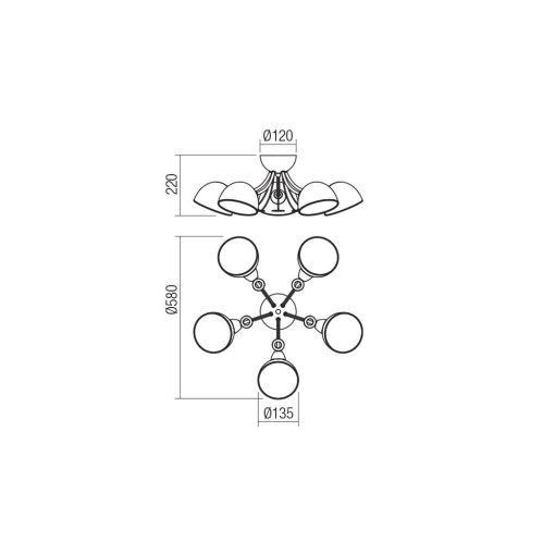 Redo Mennyezeti lámpa 02-967 SILMA