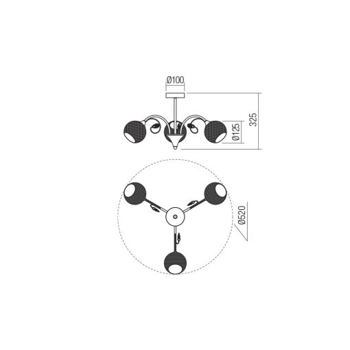 Redo Mennyezeti lámpa 02-970 ASPERA