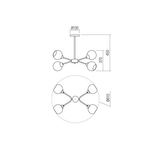 Redo Mennyezeti lámpa 02-975 PLURI 