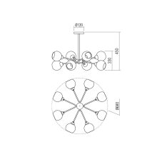 Redo Mennyezeti lámpa 02-977 PLURI 