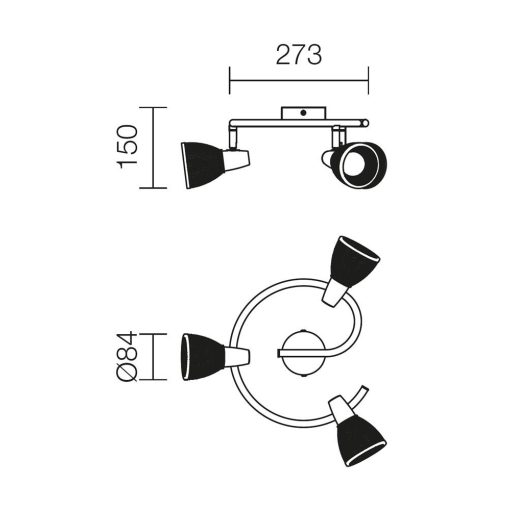 Redo SML Mennyezeti lámpa 04-405 RUGIADA
