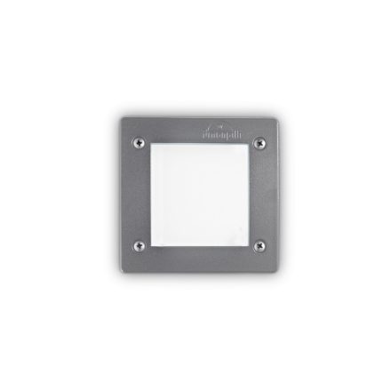 Ideal Lux Kültéri falba süllyesztett lámpa LETI PT1 SQUARE GRIGIO 096599