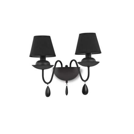 Ideal Lux Fali lámpa BLANCHE AP2 NERO 111889