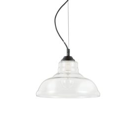   Ideal Lux Függeszték BISTRO' SP1 PLATE TRASPARENTE 112336