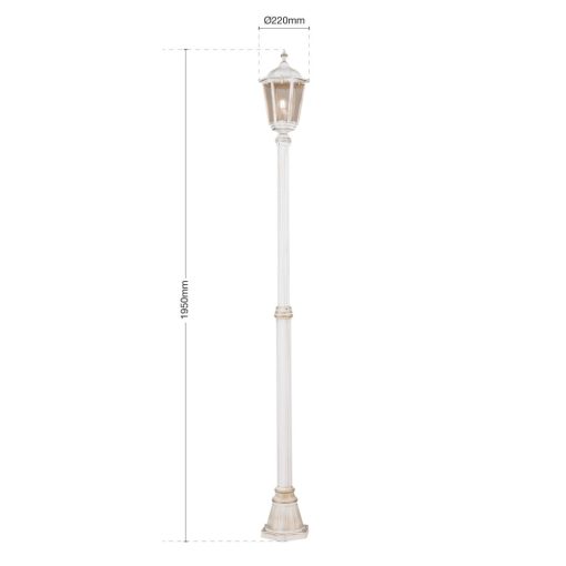 Orion Kültéri kandelláber OR 11K-82506 weiß-gold-rauch PUCHBERG 174195