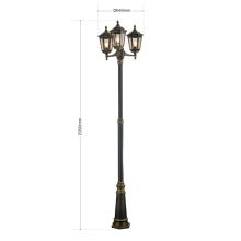 Orion Kültéri kandelláber OR 11K-82579 schwarz-gold-rauch PUCHBERG 174270