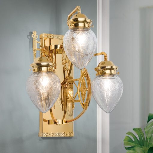 Orion Fali lámpa OR 2-689-3 gold-411 klar-Schliff BUDAPEST 202331