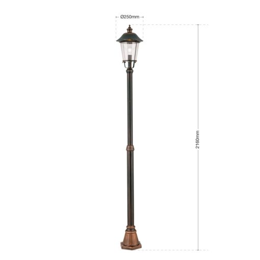 Orion Kültéri kandelláber OR 11K-360.PF5 schw.-kupfer KENZO 222896