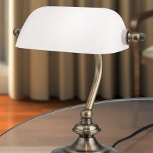 Orion Asztali lámpa OR 4-1165-1 Patina-opal BANKERSLAMP 245444