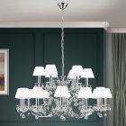 Orion Csillár OR 2144-12+6 chrom-4469 weiß KRISTALLDESIGN 255054