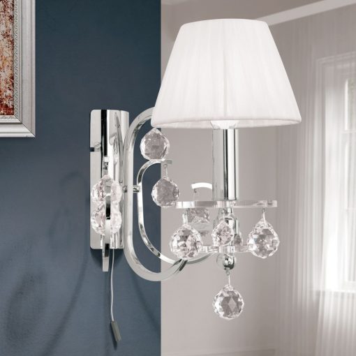 Orion Fali lámpa OR 2-250-1 chrom-4469 weiß KRISTALLDESIGN 255153