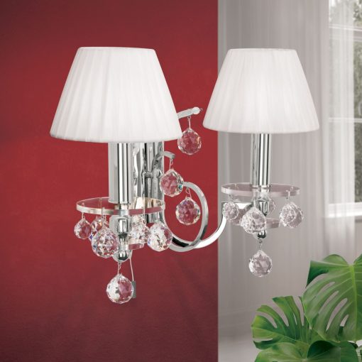 Orion Fali lámpa OR 2-250-2 chrom-4469 weiß KRISTALLDESIGN 255207