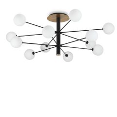   Ideal Lux Mennyezeti lámpa COSMOPOLITAN PL12 NERO OTTONE 273709