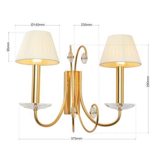 Orion Fali lámpa OR 2-1374-2 gold-matt ARIANE 276912