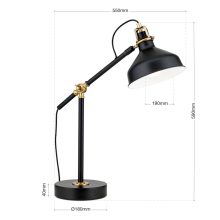 Orion Asztali lámpa OR 4-1222-1 schwarz-patina SCHILLER 277445