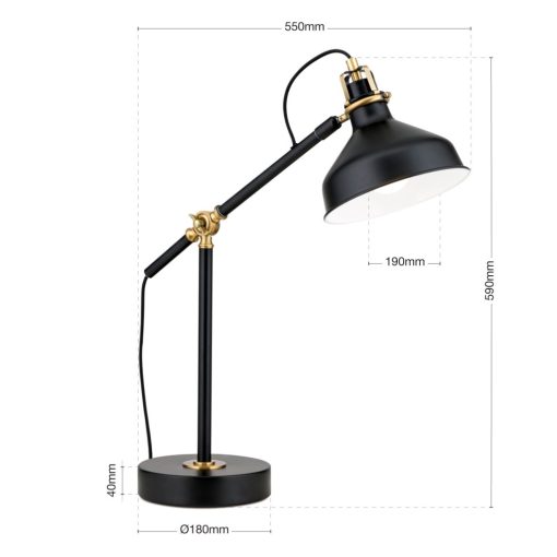 Orion Asztali lámpa OR 4-1222-1 schwarz-patina SCHILLER 277445