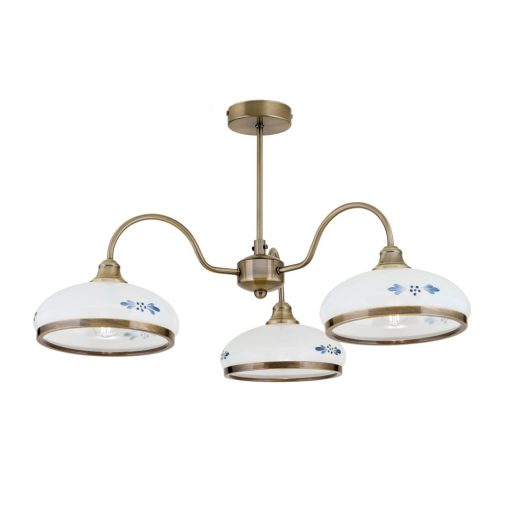 Orion Mennyezeti lámpa OR1723-3 Patina-418 opal-blau-Patina GABI 282210