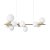 Ideal Lux Függeszték PERLAGE SP10 OTTONE SATINATO 283791