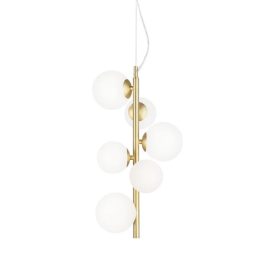 Ideal Lux Függeszték PERLAGE SP6 OTTONE SATINATO 283821