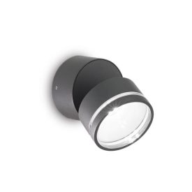   Ideal Lux Kültéri fali lámpa OMEGA AP ROUND ANTRACITE 3000K 285450