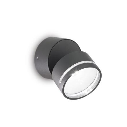 Ideal Lux Kültéri fali lámpa OMEGA AP ROUND ANTRACITE 3000K 285450