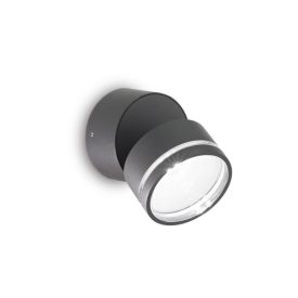   Ideal Lux Kültéri fali lámpa OMEGA AP ROUND ANTRACITE 4000K 285467